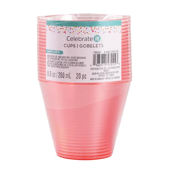 Michaels, 8.8oz. Plastic Cups, 20ct. by Celebrate It™ – Category: Cups